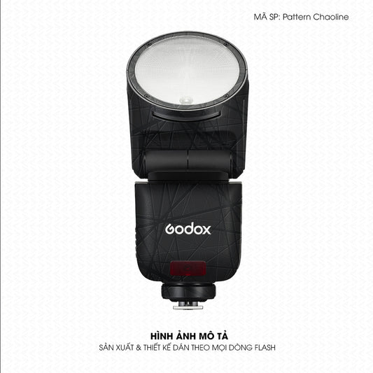 Dán Skin Đèn Flash Vân Nổi Pattern Chaoline Đen | UVPT36