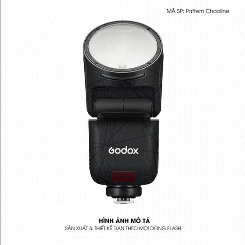 Dán Skin Đèn Flash Vân Nổi Pattern Chaoline Đen | UVPT36