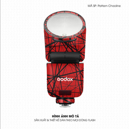 Dán Skin Đèn Flash Vân Nổi Pattern Chaoline Đỏ | UVPT36