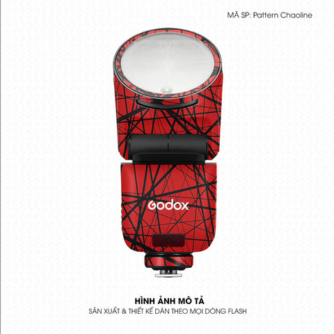 Dán Skin Đèn Flash Vân Nổi Pattern Chaoline Đỏ | UVPT36