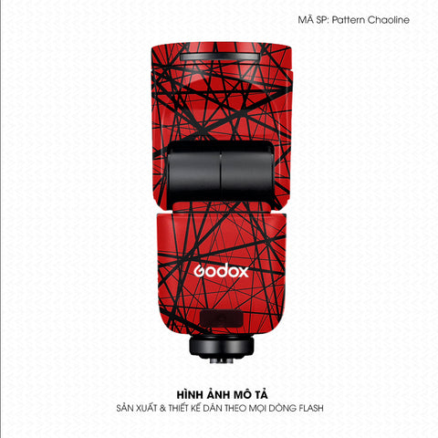 Dán Skin Đèn Flash Vân Nổi Pattern Chaoline Đỏ | UVPT36