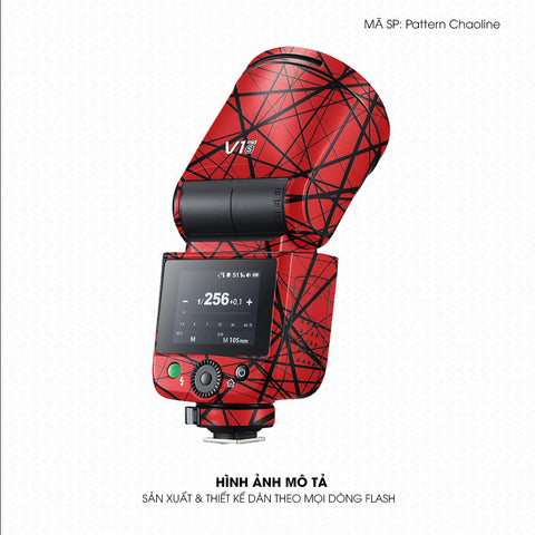 Dán Skin Đèn Flash Vân Nổi Pattern Chaoline Đỏ | UVPT36
