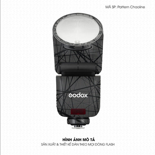 Dán Skin Đèn Flash Vân Nổi Pattern Chaoline Xám | UVPT36
