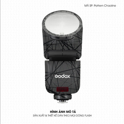Dán Skin Đèn Flash Vân Nổi Pattern Chaoline Xám | UVPT36