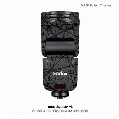 Dán Skin Đèn Flash Vân Nổi Pattern Chaoline Xám | UVPT36