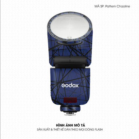 Dán Skin Đèn Flash Vân Nổi Pattern Chaoline Xanh | UVPT36