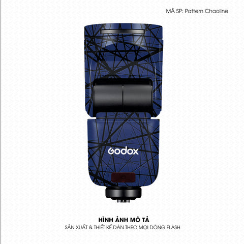 Dán Skin Đèn Flash Vân Nổi Pattern Chaoline Xanh | UVPT36