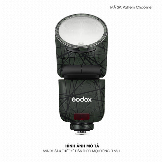Dán Skin Đèn Flash Vân Nổi Pattern Chaoline Xanh Midnight | UVPT36