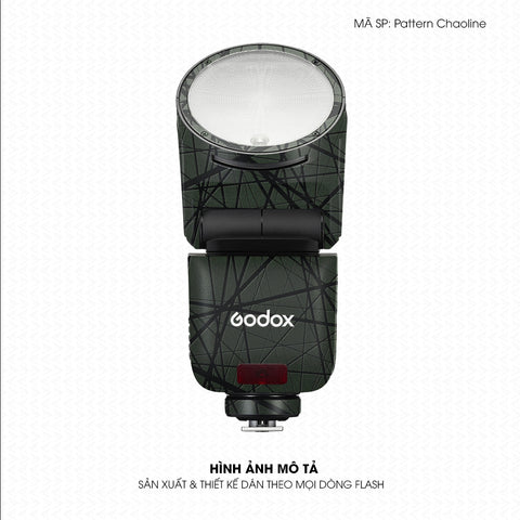 Dán Skin Đèn Flash Vân Nổi Pattern Chaoline Xanh Midnight | UVPT36
