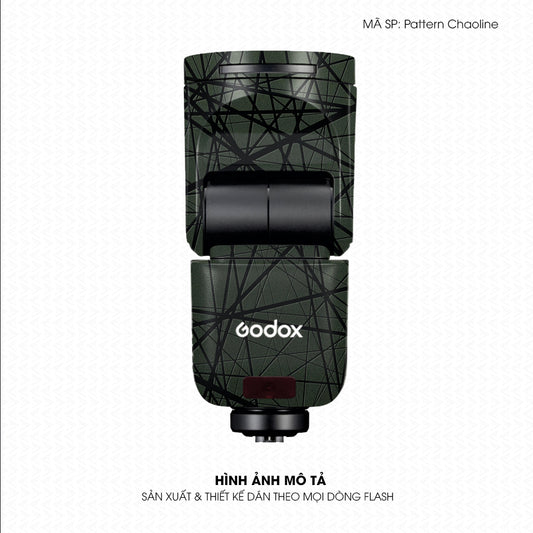 Dán Skin Đèn Flash Vân Nổi Pattern Chaoline Xanh Midnight | UVPT36