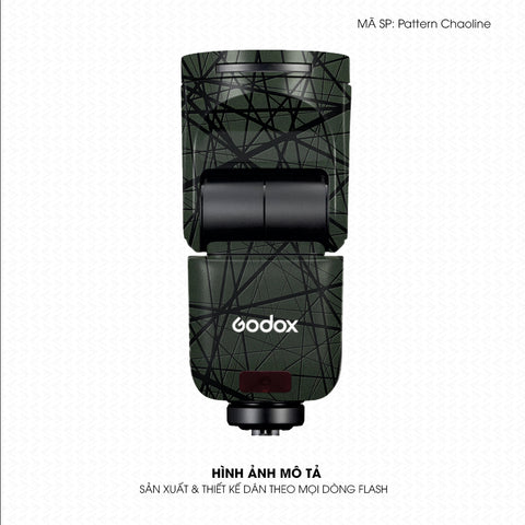 Dán Skin Đèn Flash Vân Nổi Pattern Chaoline Xanh Midnight | UVPT36