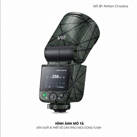 Dán Skin Đèn Flash Vân Nổi Pattern Chaoline Xanh Midnight | UVPT36