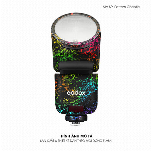 Dán Skin Đèn Flash Vân Nổi Pattern Chaotic 01 | UVPT37
