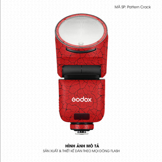 Dán Skin Đèn Flash Vân Nổi Pattern Crack 02 | UVPT38
