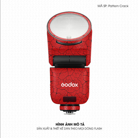 Dán Skin Đèn Flash Vân Nổi Pattern Crack 02 | UVPT38