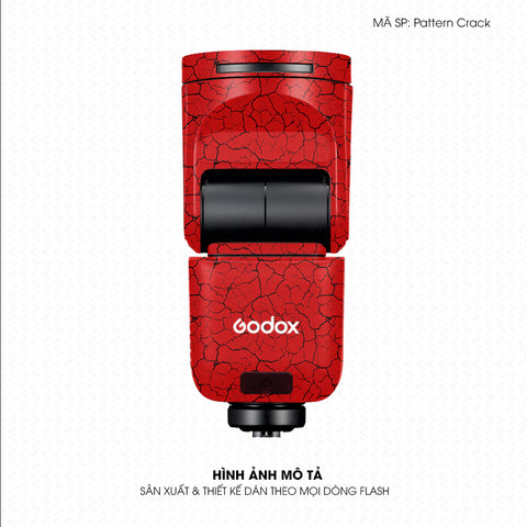 Dán Skin Đèn Flash Vân Nổi Pattern Crack 02 | UVPT38