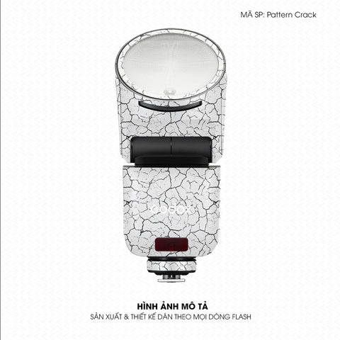 Dán Skin Đèn Flash Vân Nổi Pattern Crack 02 | UVPT38