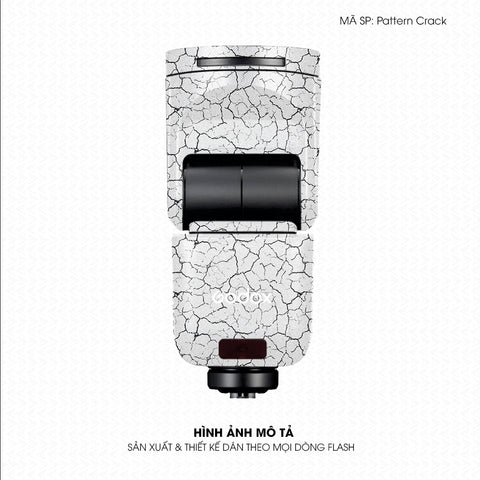 Dán Skin Đèn Flash Vân Nổi Pattern Crack 02 | UVPT38