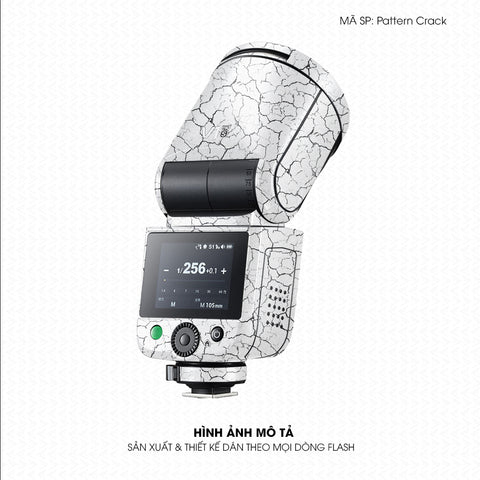 Dán Skin Đèn Flash Vân Nổi Pattern Crack 02 | UVPT38