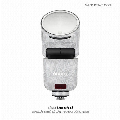 Dán Skin Đèn Flash Vân Nổi Pattern Crack 04 | UVPT38