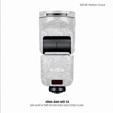 Dán Skin Đèn Flash Vân Nổi Pattern Crack 04 | UVPT38