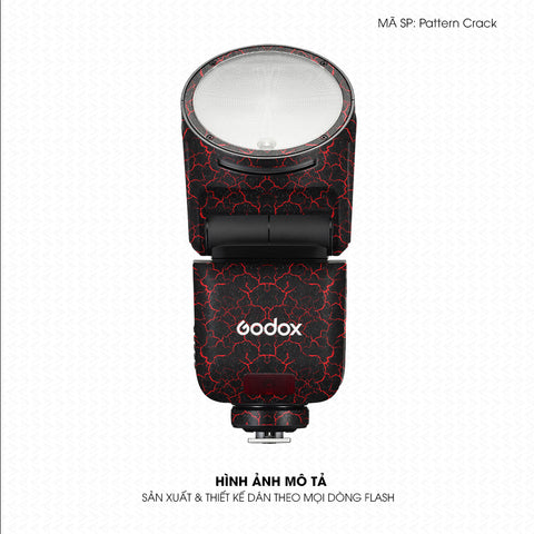 Dán Skin Đèn Flash Vân Nổi Pattern Crack 05 | UVPT38
