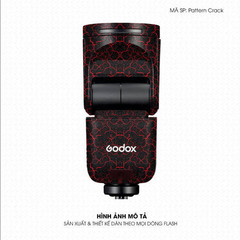 Dán Skin Đèn Flash Vân Nổi Pattern Crack 05 | UVPT38
