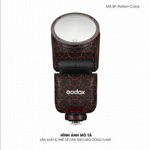 Dán Skin Đèn Flash Vân Nổi Pattern Crack 05 | UVPT38