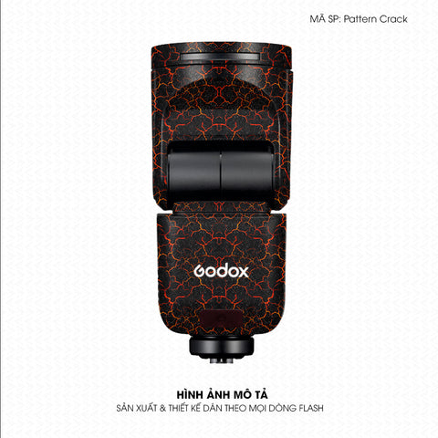 Dán Skin Đèn Flash Vân Nổi Pattern Crack 05 | UVPT38