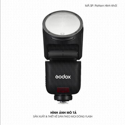 Dán Skin Đèn Flash Vân Nổi Pattern Hình Khối 01 | UVPT39