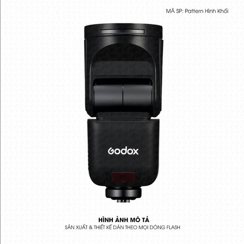 Dán Skin Đèn Flash Vân Nổi Pattern Hình Khối 02 | UVPT39