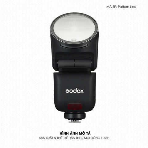 Dán Skin Đèn Flash Vân Nổi Pattern Line 02 | UVPT40