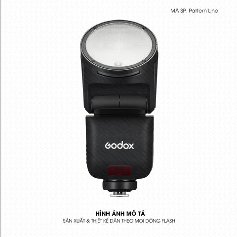Dán Skin Đèn Flash Vân Nổi Pattern Line 05 | UVPT40