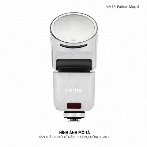 Dán Skin Đèn Flash Vân Nổi Pattern Map 2 Trắng Tinh | UVPT41