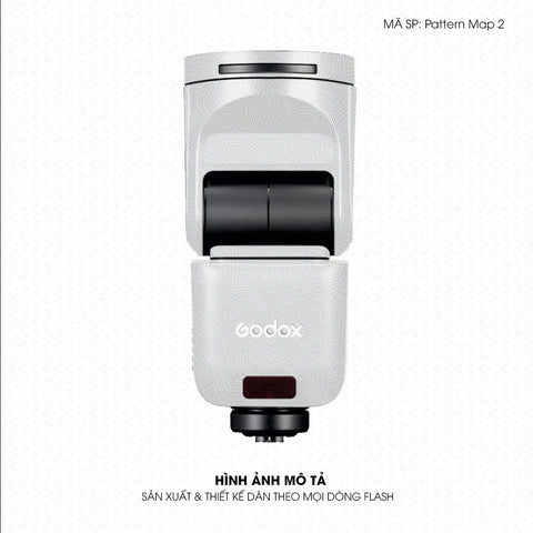 Dán Skin Đèn Flash Vân Nổi Pattern Map 2 Trắng Tinh | UVPT41