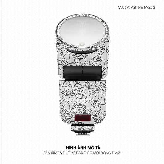 Dán Skin Đèn Flash Vân Nổi Pattern Map 2 Trắng | UVPT41