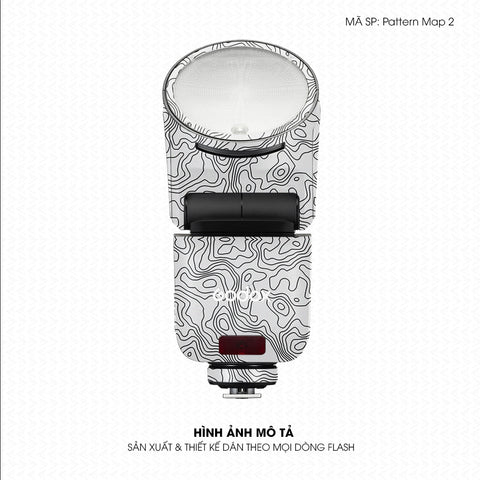 Dán Skin Đèn Flash Vân Nổi Pattern Map 2 Trắng | UVPT41