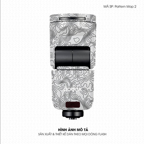 Dán Skin Đèn Flash Vân Nổi Pattern Map 2 Trắng | UVPT41