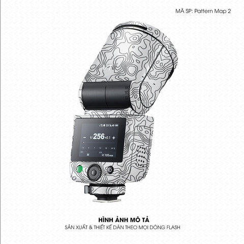 Dán Skin Đèn Flash Vân Nổi Pattern Map 2 Trắng | UVPT41
