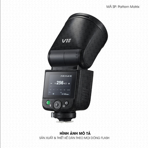 Dán Skin Đèn Flash Vân Nổi Pattern Matrix 02 | UVPT42