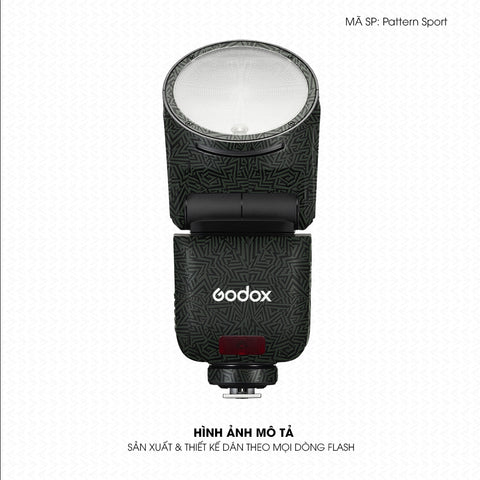 Dán Skin Đèn Flash Vân Nổi Pattern Sport 03 | UVPT43