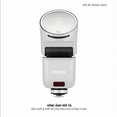 Dán Skin Đèn Flash Vân Nổi Pattern Tech 01 | UVPT44