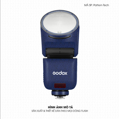 Dán Skin Đèn Flash Vân Nổi Pattern Tech 01 | UVPT44