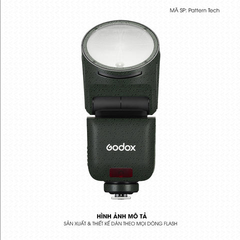 Dán Skin Đèn Flash Vân Nổi Pattern Tech 01 | UVPT44