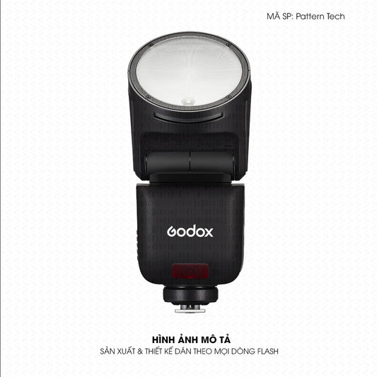 Dán Skin Đèn Flash Vân Nổi Pattern Tech 02 | UVPT44