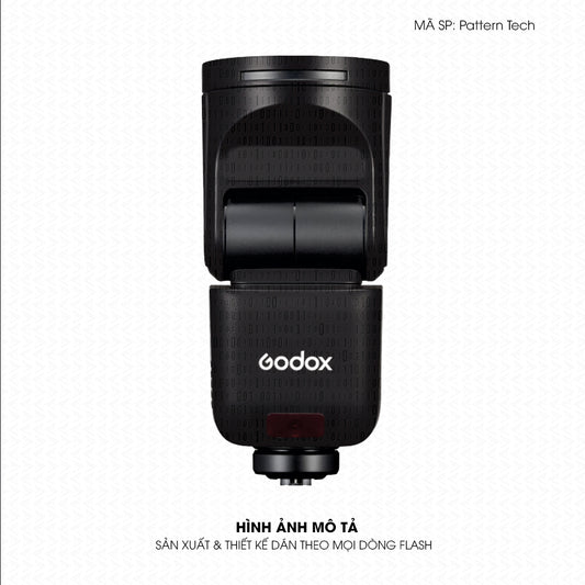 Dán Skin Đèn Flash Vân Nổi Pattern Tech 02 | UVPT44