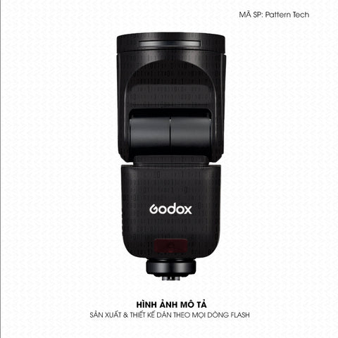 Dán Skin Đèn Flash Vân Nổi Pattern Tech 02 | UVPT44