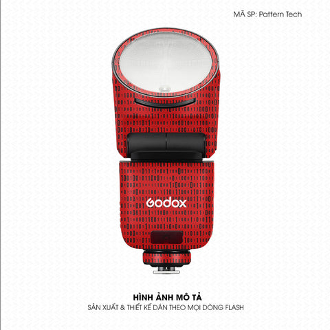 Dán Skin Đèn Flash Vân Nổi Pattern Tech 02 | UVPT44