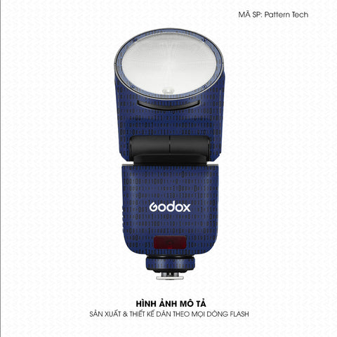 Dán Skin Đèn Flash Vân Nổi Pattern Tech 02 | UVPT44