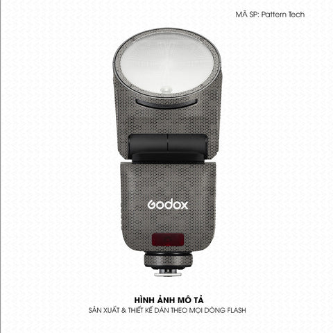 Dán Skin Đèn Flash Vân Nổi Pattern Tech 04 | UVPT44